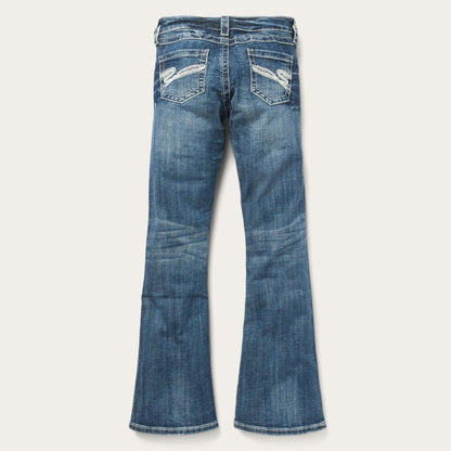 Women Denim Stetson 816 Fit Jeans With White "S" Back Pocket Blue