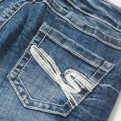 Women Denim Stetson 816 Fit Jeans With White "S" Back Pocket Blue