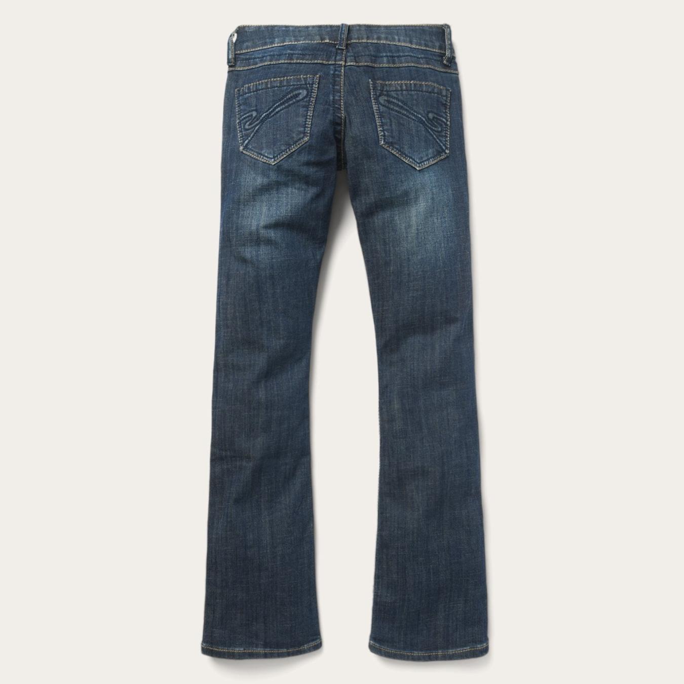 Women Denim Stetson 818 Bootcut Jean With "S" Back Pocket Blue