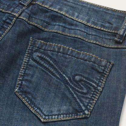 Women Denim Stetson 818 Bootcut Jean With "S" Back Pocket Blue