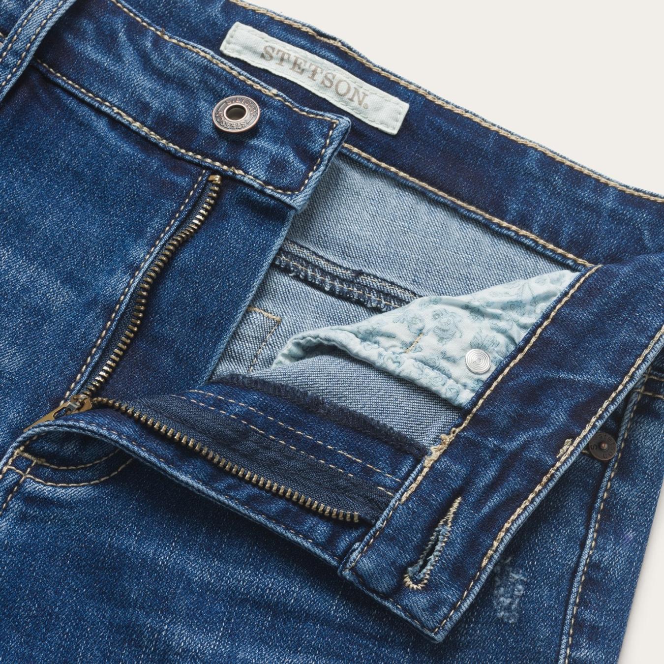 Women Denim Stetson 902 High Waist Slim Fit Jean Blue