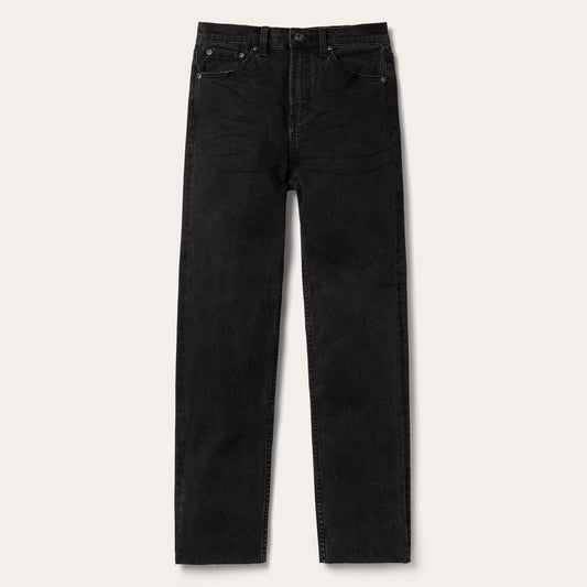 Women Denim Stetson 915 High Rise Straight Fit Crop Jeans Black