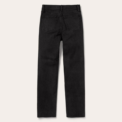 Women Denim Stetson 915 High Rise Straight Fit Crop Jeans Black