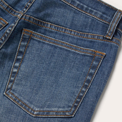Women Denim Stetson 915 High Rise Straight Fit Crop Jeans Blue