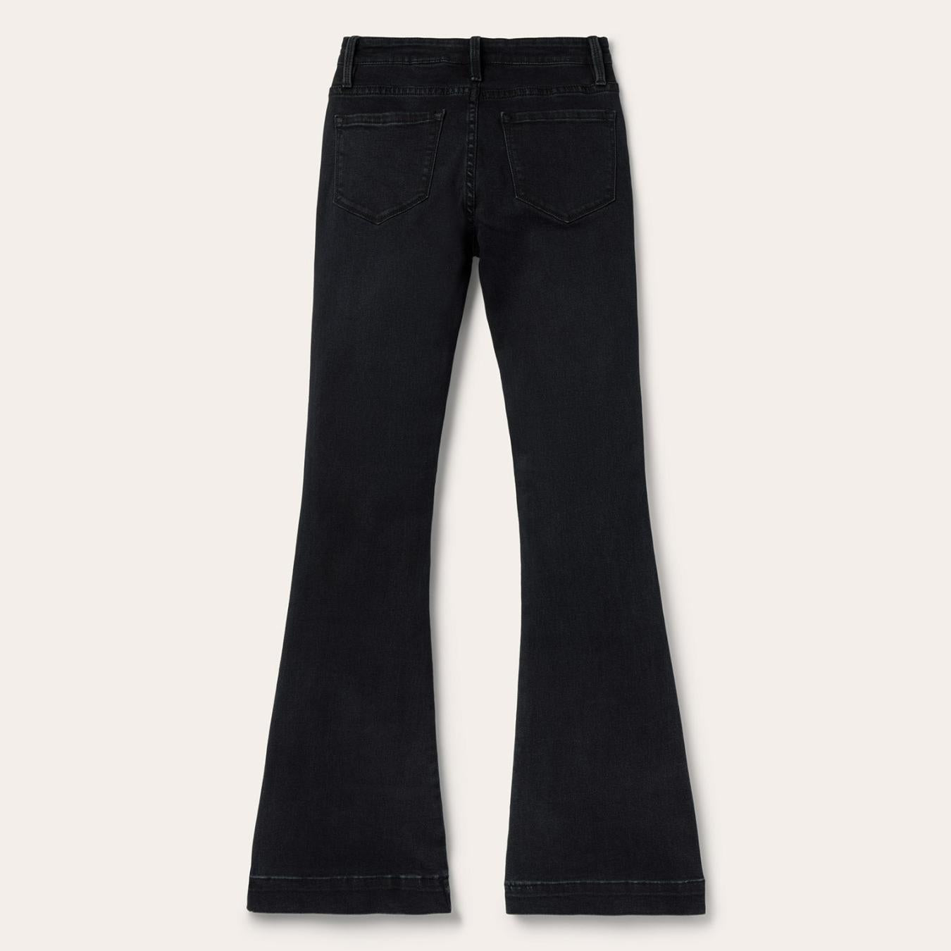 Women Denim Stetson 921 High Rise Flare Jeans Black