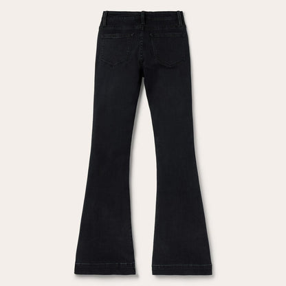 Women Denim Stetson 921 High Rise Flare Jeans Black