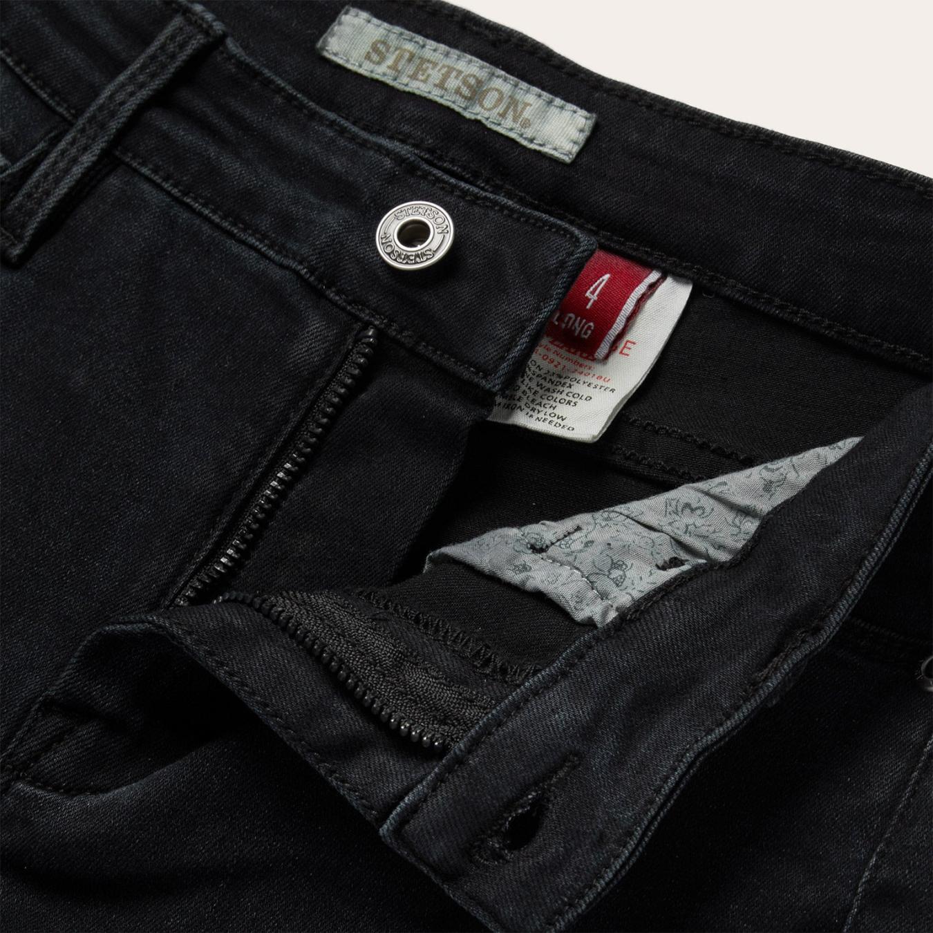 Women Denim Stetson 921 High Rise Flare Jeans Black