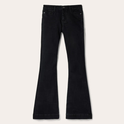 Women Denim Stetson 921 High Rise Flare Jeans Black
