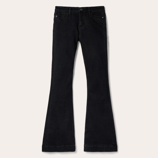 Women Denim Stetson 921 High Rise Flare Jeans Black