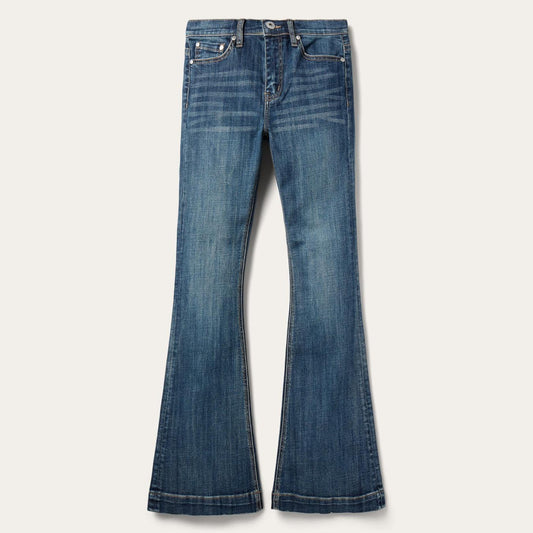 Women Denim Stetson 921 High Rise Flare Jeans Blue