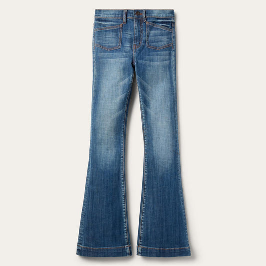 Women Denim Stetson 921 High Rise Flare Jeans Blue