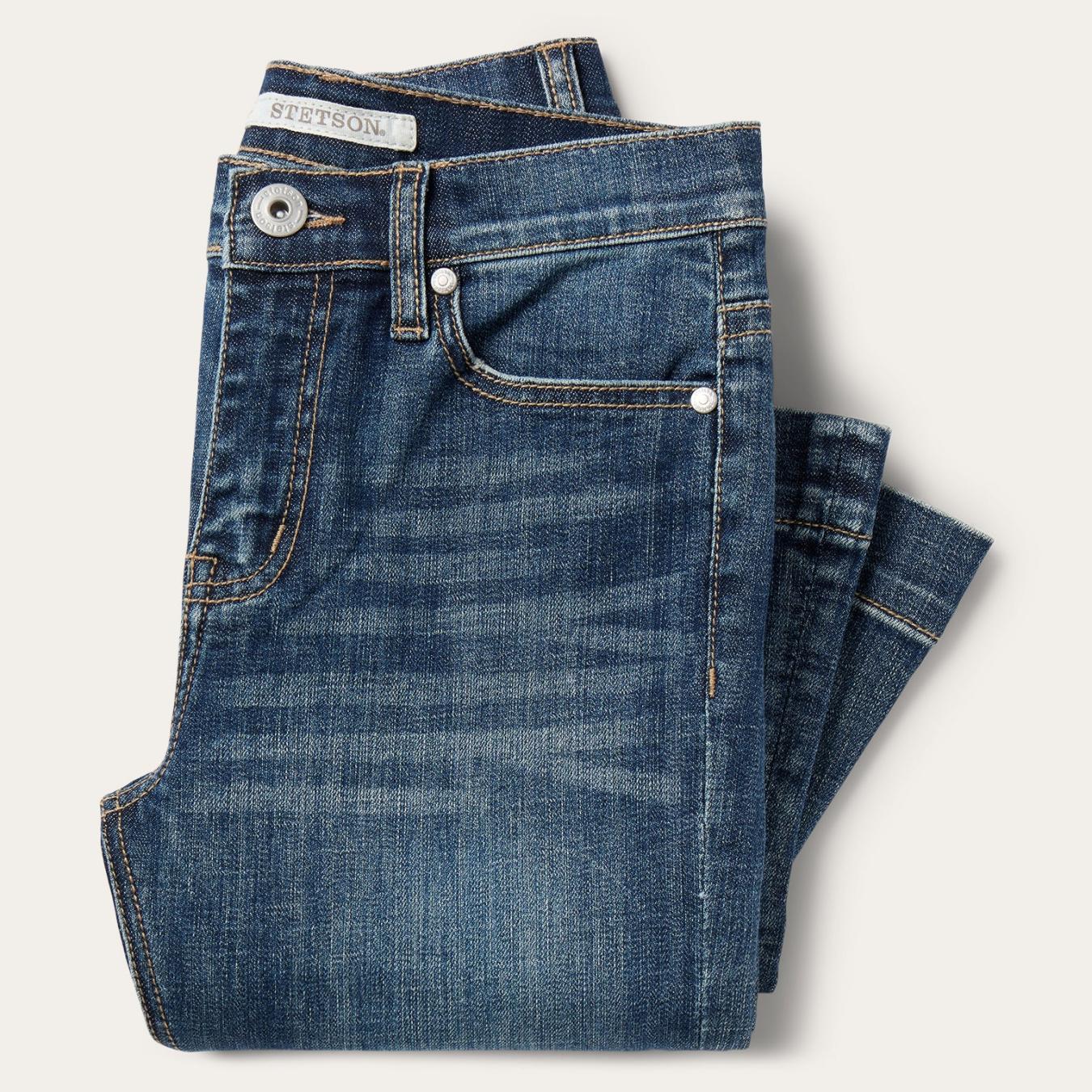 Women Denim Stetson 921 High Rise Flare Jeans Blue
