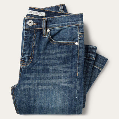Women Denim Stetson 921 High Rise Flare Jeans Blue