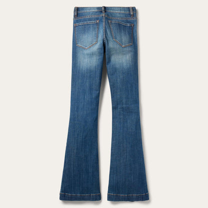 Women Denim Stetson 921 High Rise Flare Jeans Blue