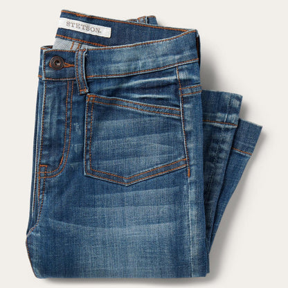 Women Denim Stetson 921 High Rise Flare Jeans Blue