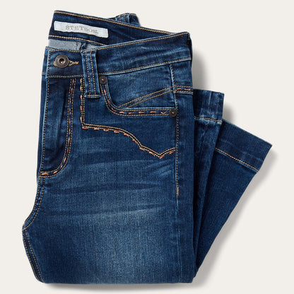 Women Denim Stetson 921 High Rise Flare Jeans Blue