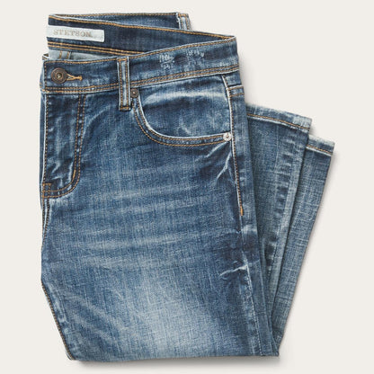 Women Denim Stetson Ankle-Length Boyfriend Fit Jean Blue