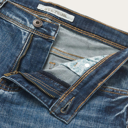 Women Denim Stetson Ankle-Length Boyfriend Fit Jean Blue