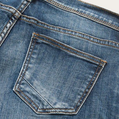 Women Denim Stetson Ankle-Length Boyfriend Fit Jean Blue