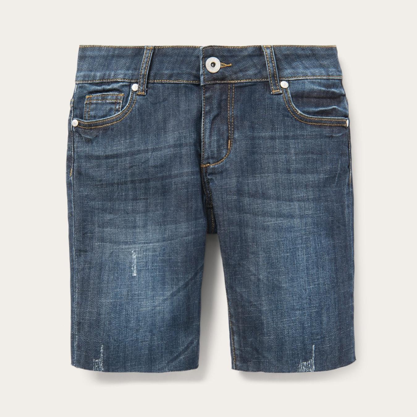 Women Denim Stetson Dark Wash Denim Shorts Blue