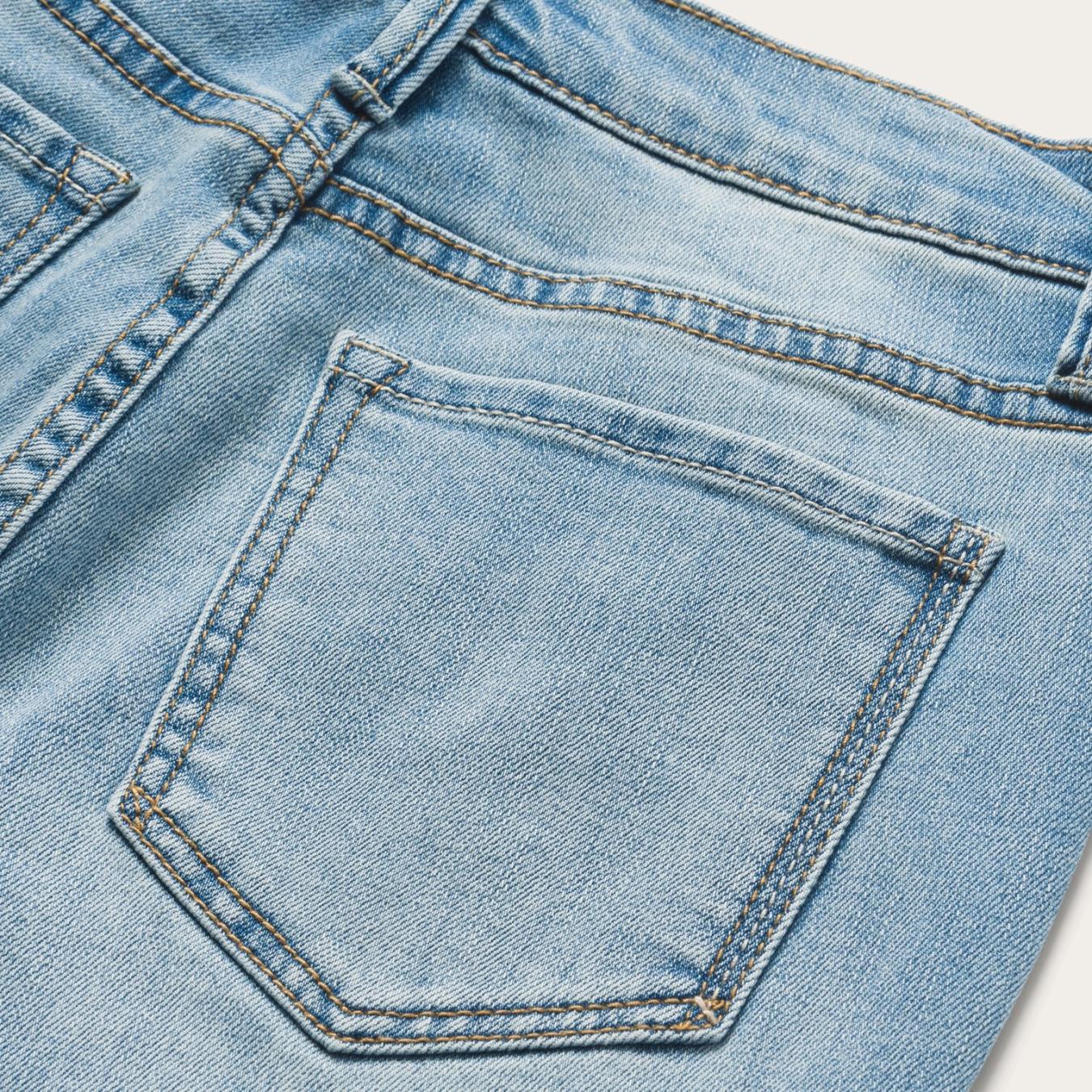 Women Denim Stetson High Waist Flare Crop Jean Blue