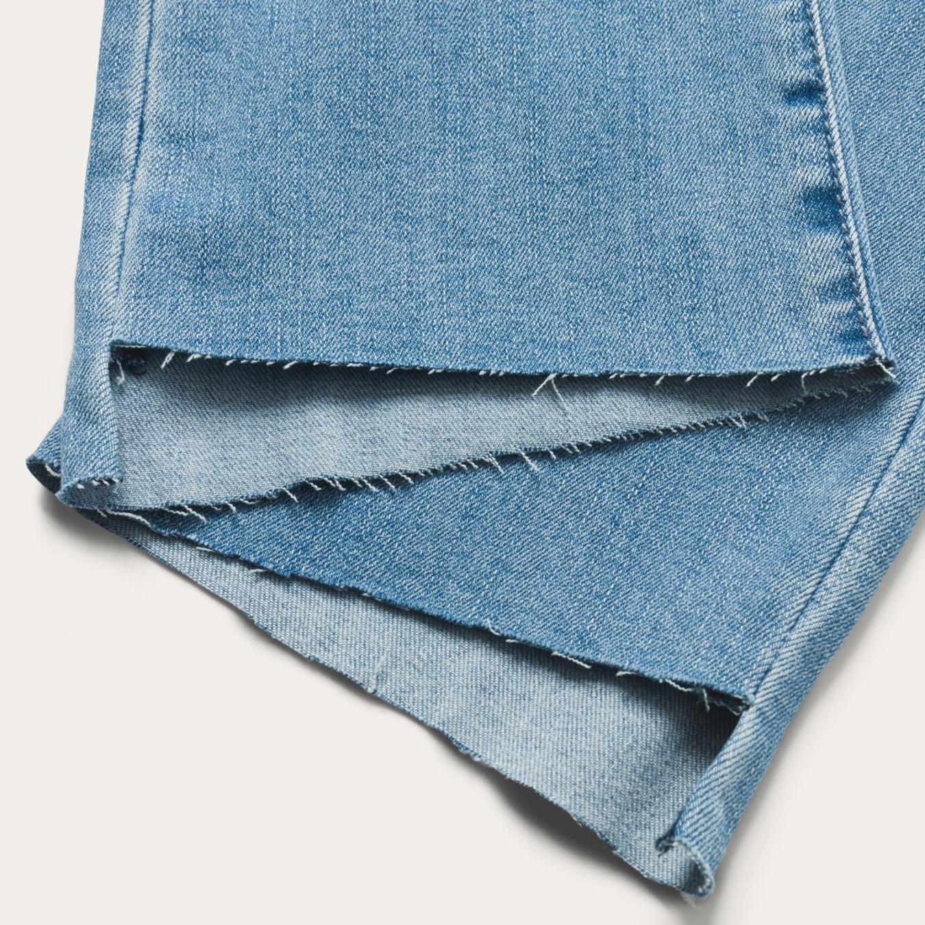 Women Denim Stetson High Waist Flare Crop Jean Blue