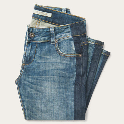 Women Denim Stetson Skinny Fit Stripe Leg Jean Blue