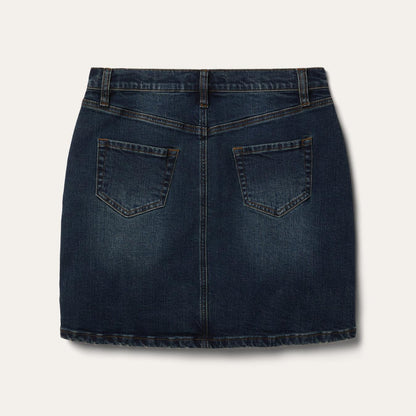 Women Denim Stetson Stretch Denim 5-Pocket Skirt Blue