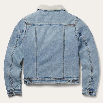 Women Jackets Stetson Denim Sherpa Lined Jacket Blue