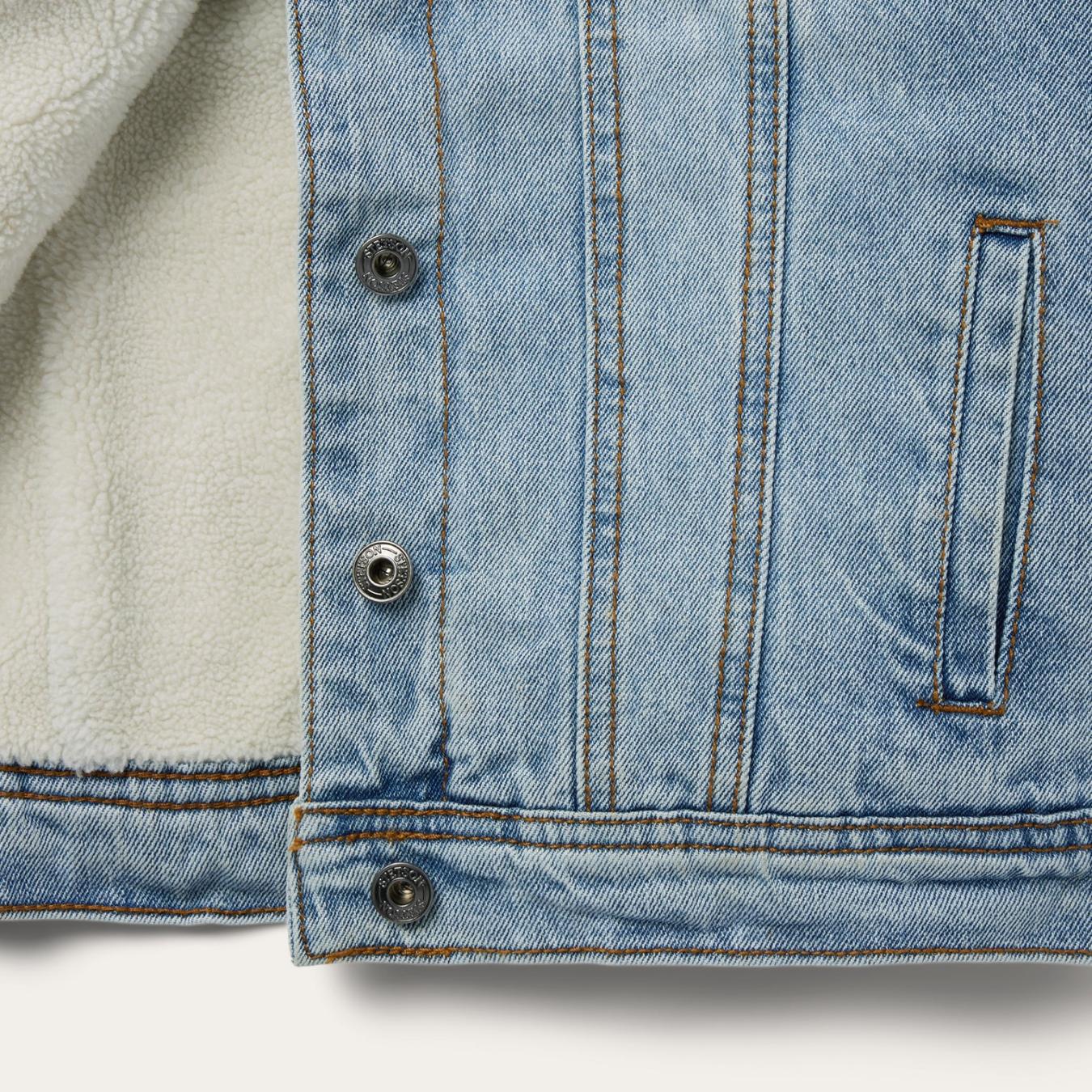 Women Jackets Stetson Denim Sherpa Lined Jacket Blue