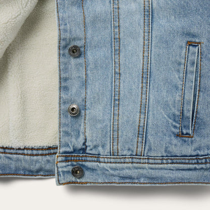 Women Jackets Stetson Denim Sherpa Lined Jacket Blue