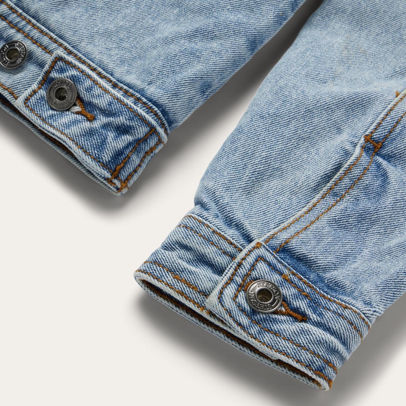 Women Jackets Stetson Denim Sherpa Lined Jacket Blue
