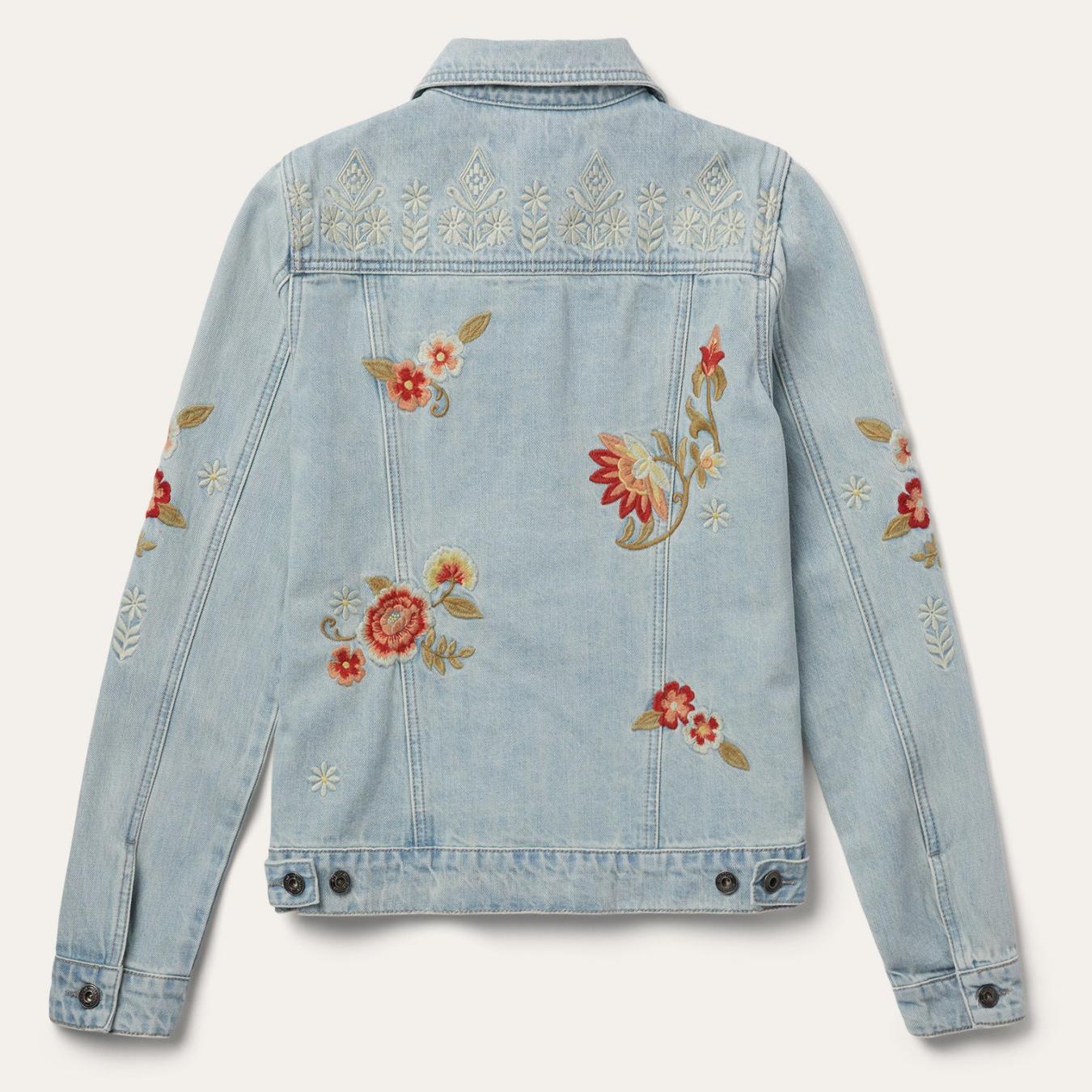 Women Jackets Stetson Embroidered Denim Jacket Blue