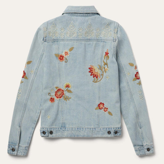 Women Jackets Stetson Embroidered Denim Jacket Blue