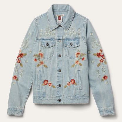 Women Jackets Stetson Embroidered Denim Jacket Blue