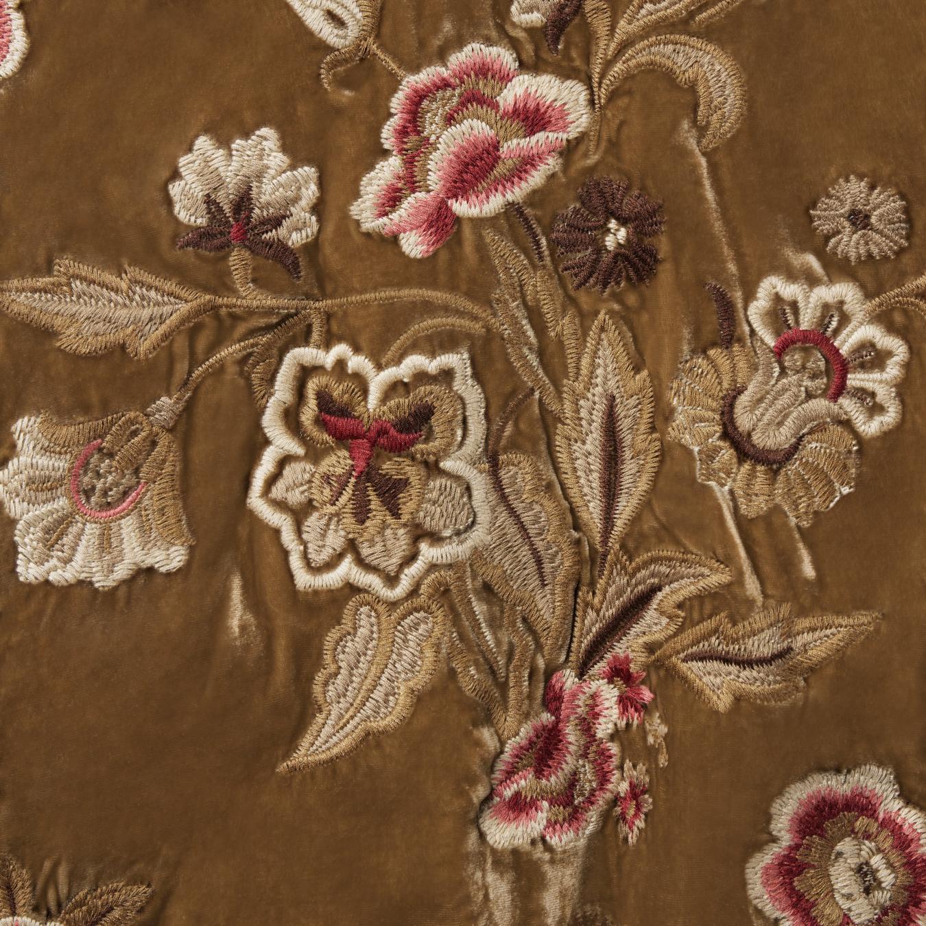 Women Jackets Stetson Embroidered Velvet Bomber Jacket Copper