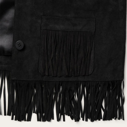 Women Jackets Stetson Fringe Suede Jacket Black