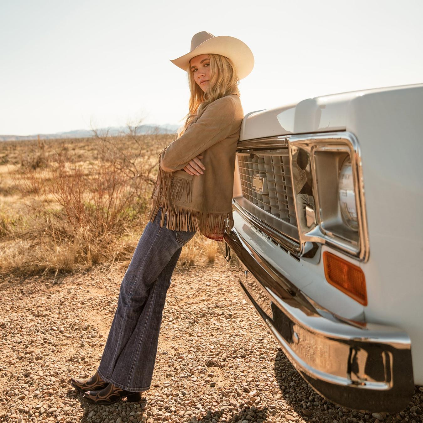 Women Jackets Stetson Fringe Suede Jacket Light Tan