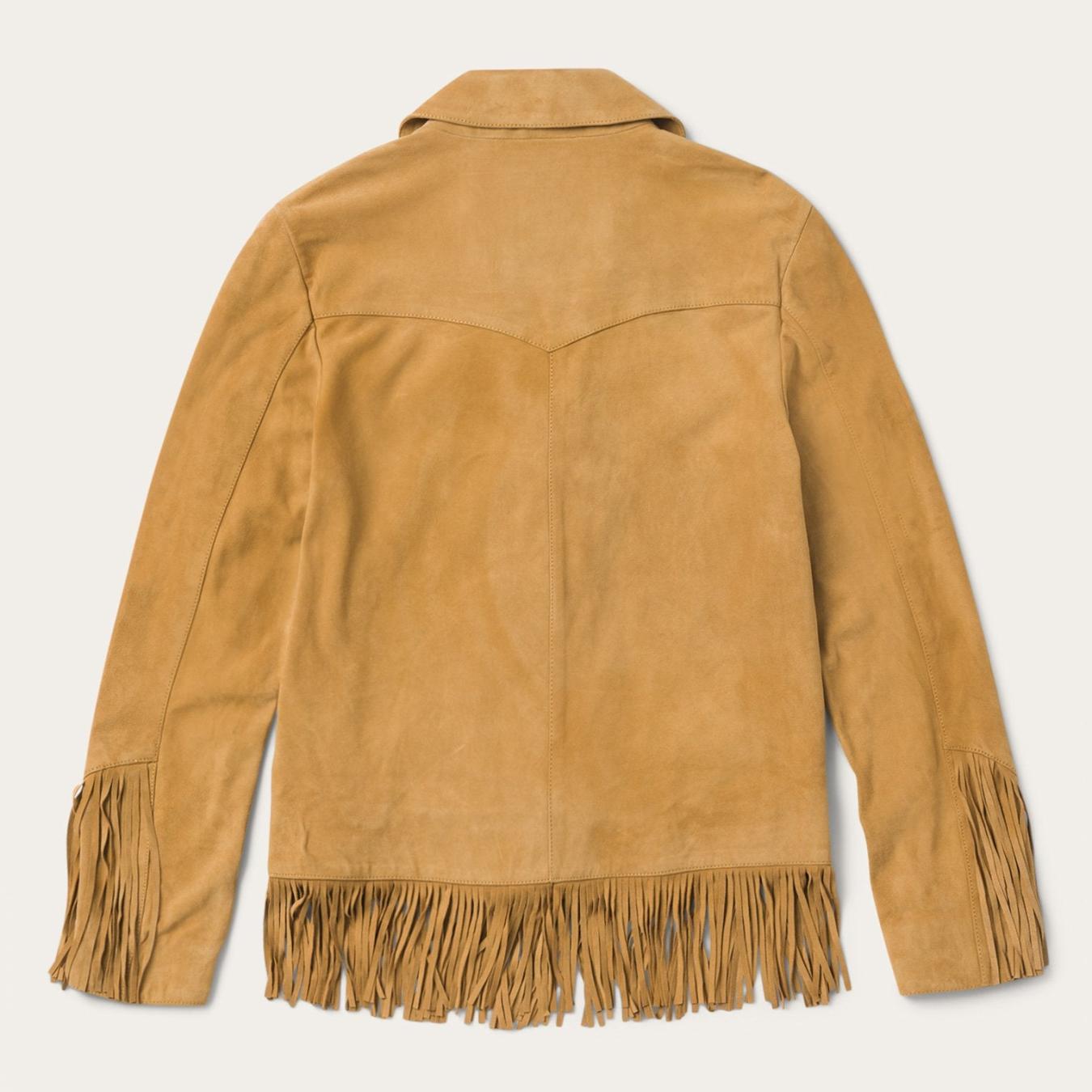 Women Jackets Stetson Fringe Suede Jacket Tan