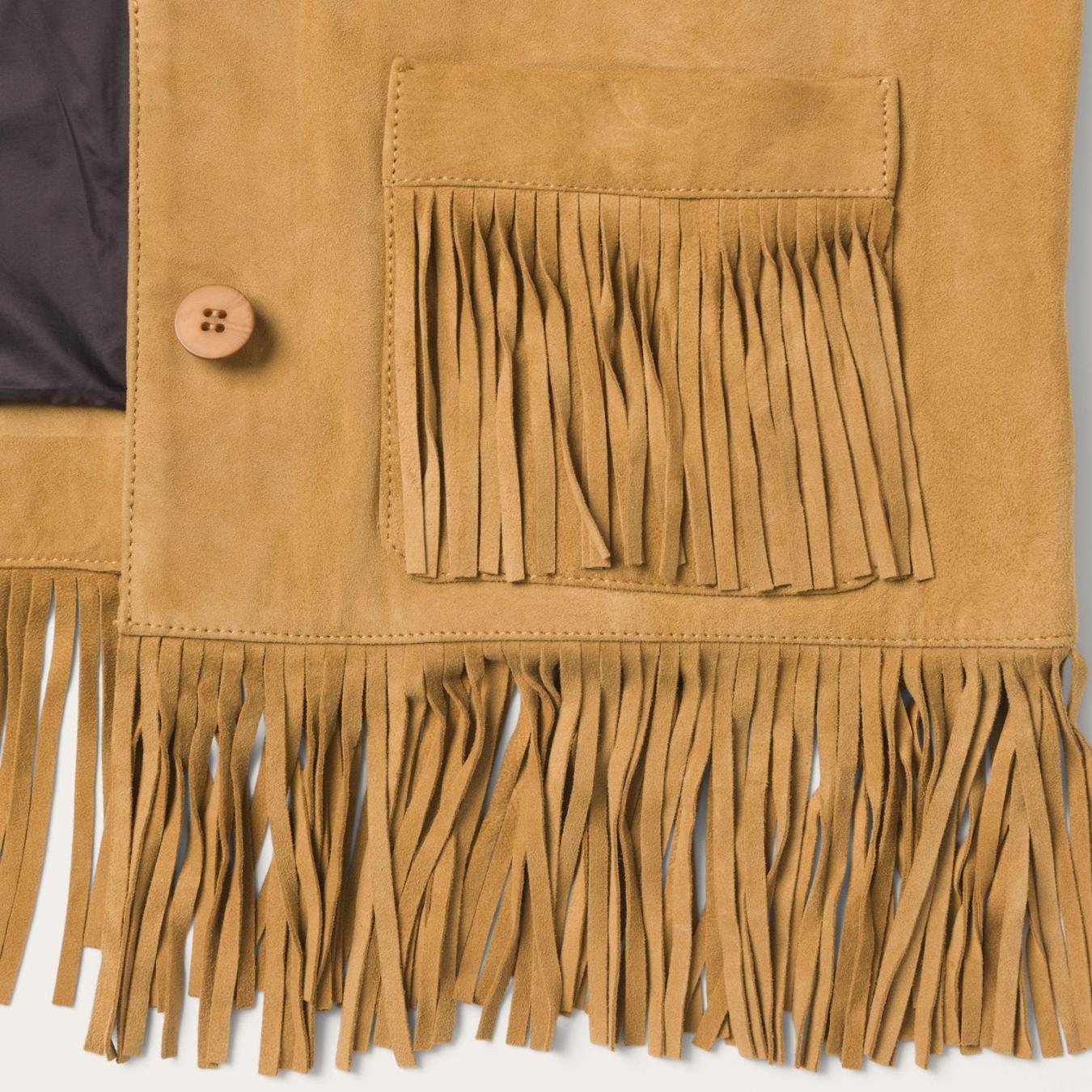 Women Jackets Stetson Fringe Suede Jacket Tan