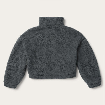 Women Jackets Stetson Fuzzy Teddy Bear Fleece Jacket Grey