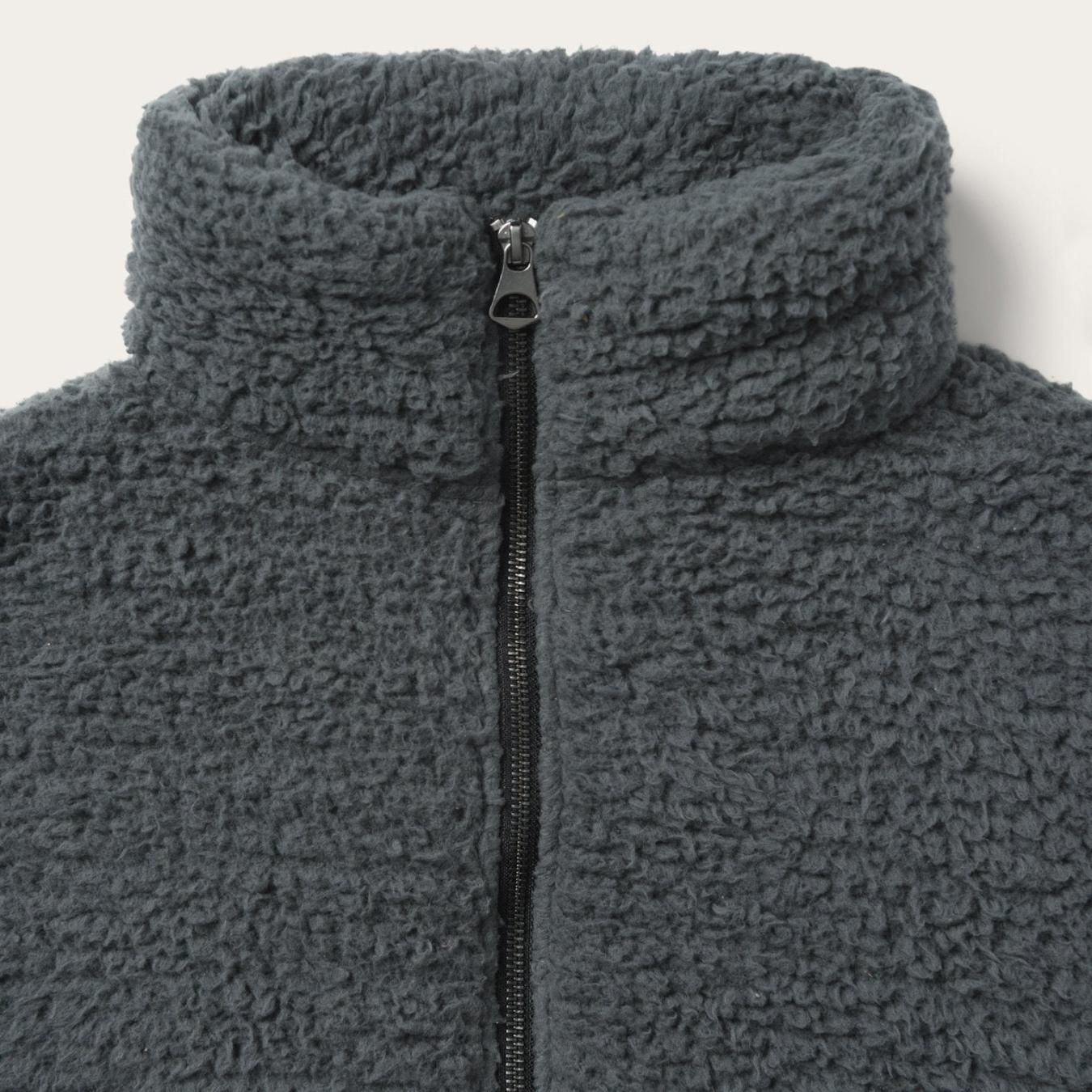 Women Jackets Stetson Fuzzy Teddy Bear Fleece Jacket Grey