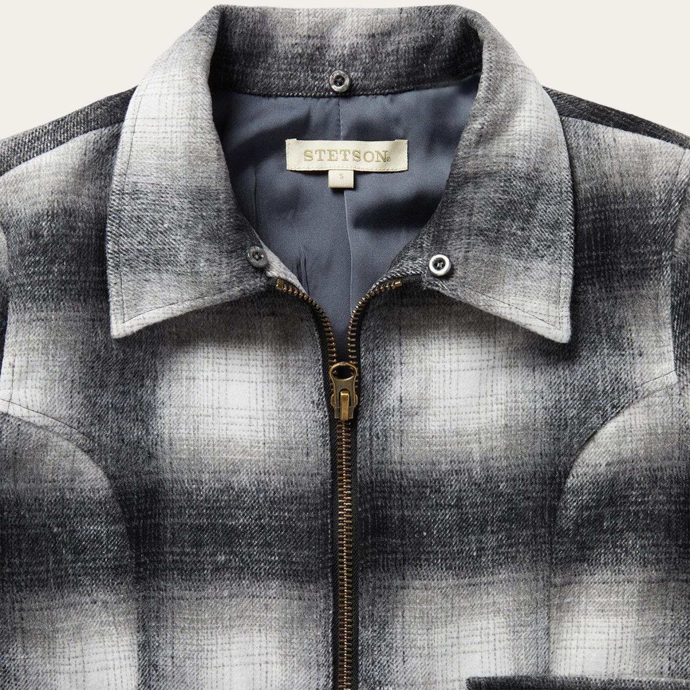 Women Jackets Stetson Plaid Cropped Jacket Black
