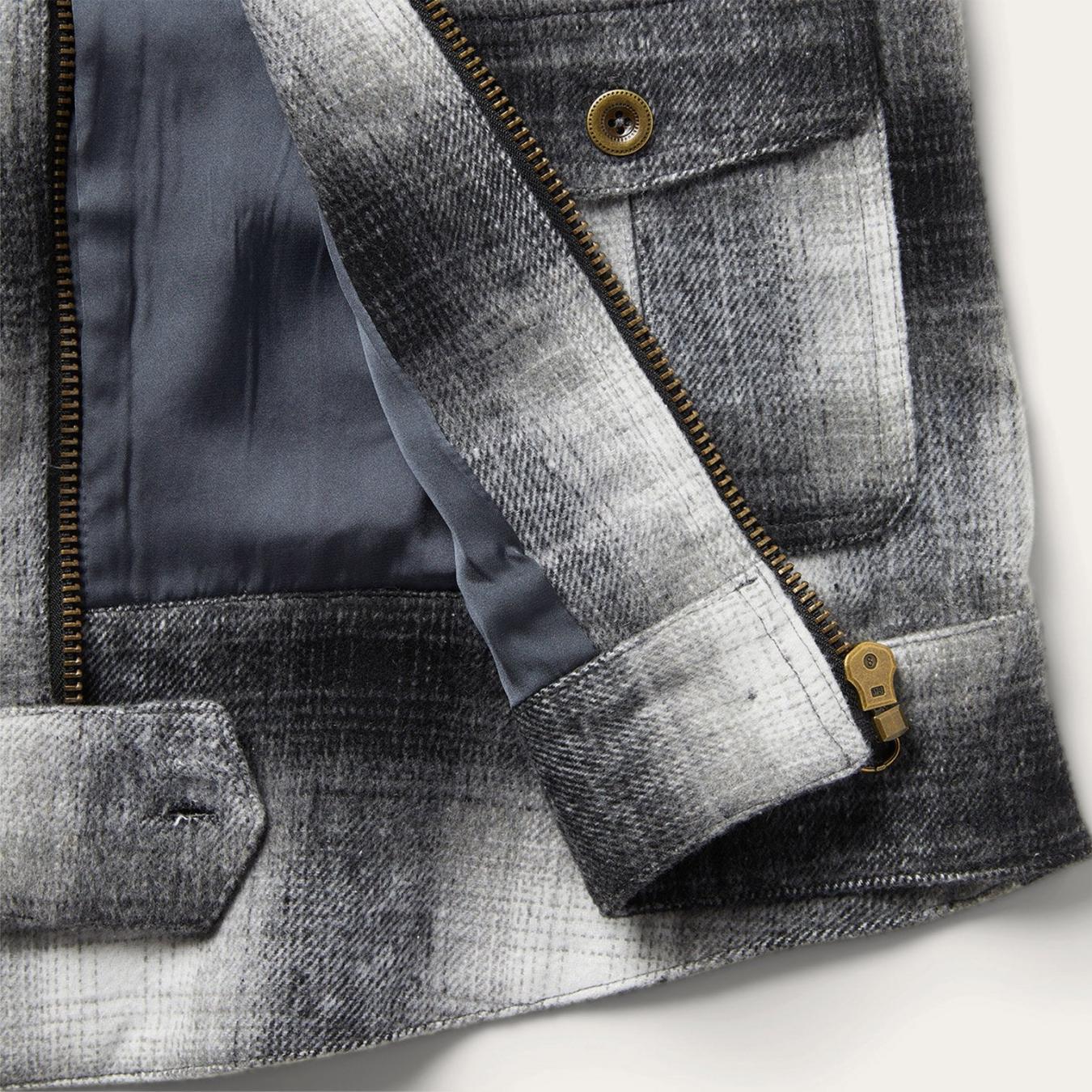 Women Jackets Stetson Plaid Cropped Jacket Black
