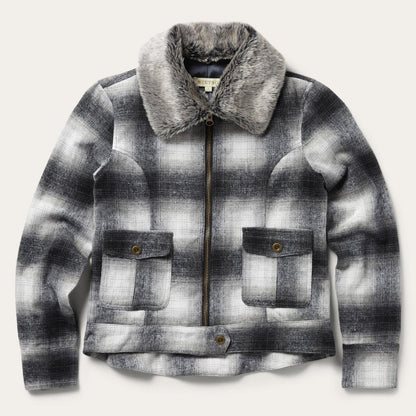 Women Jackets Stetson Plaid Cropped Jacket Black