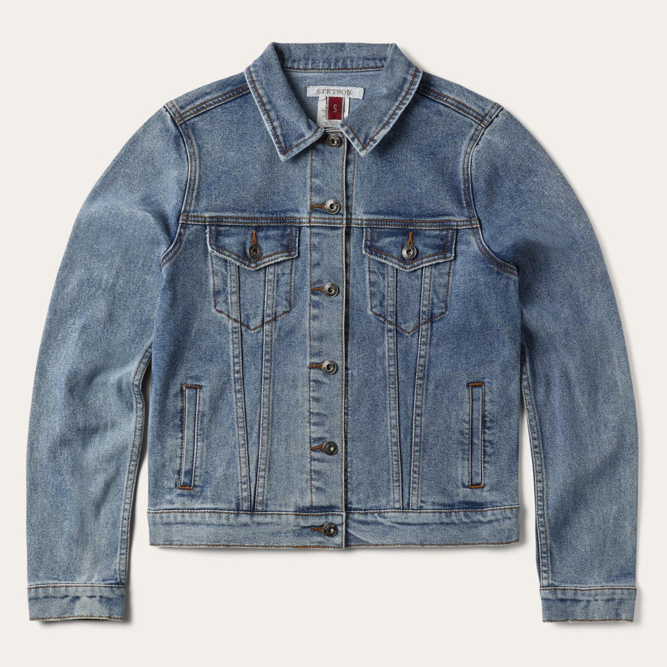 Women Jackets Stetson Stretch Denim Jacket Blue