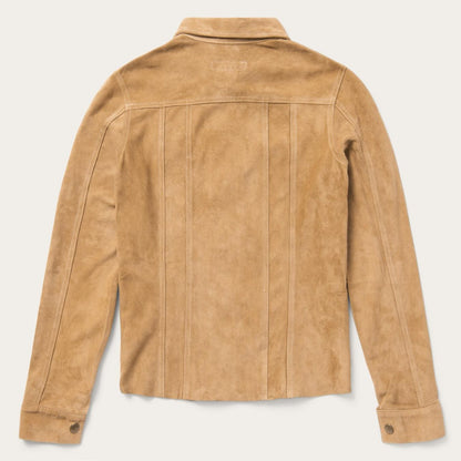 Women Jackets Stetson Suede Denim Shirt Jacket Brown