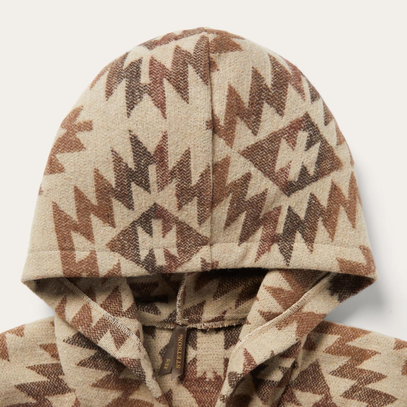 Women Jackets Stetson Tan Aztec Poncho Brown