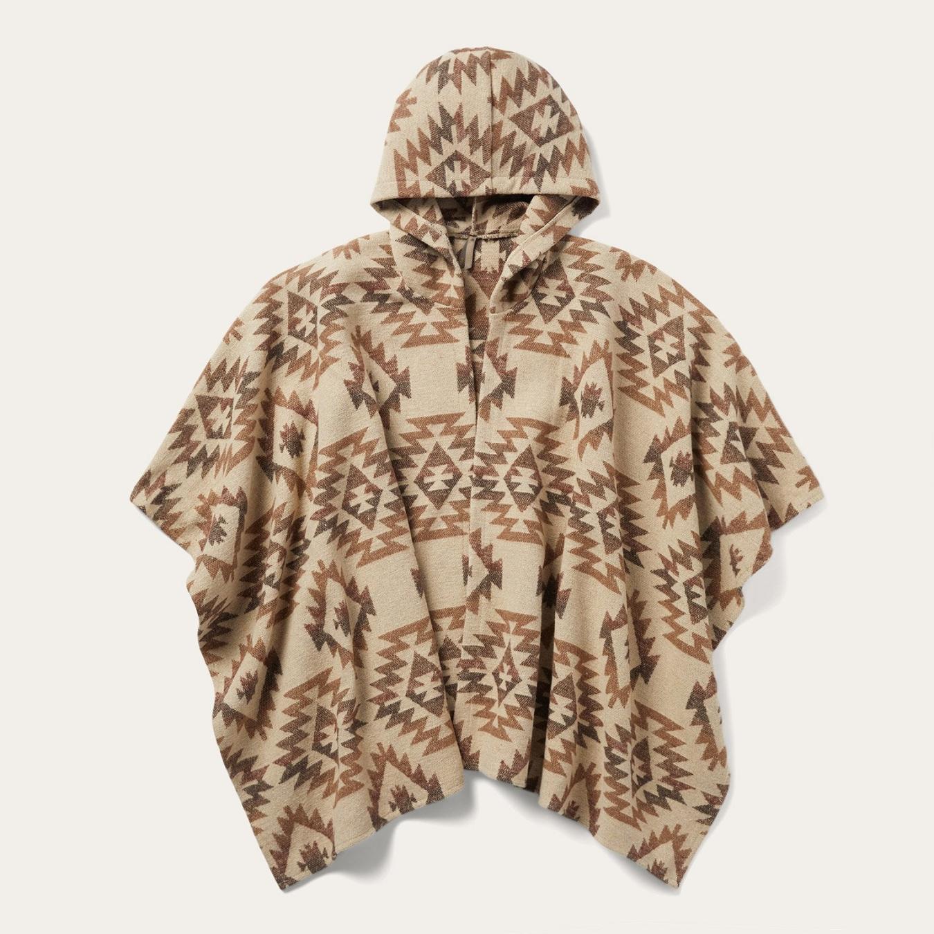 Women Jackets Stetson Tan Aztec Poncho Brown