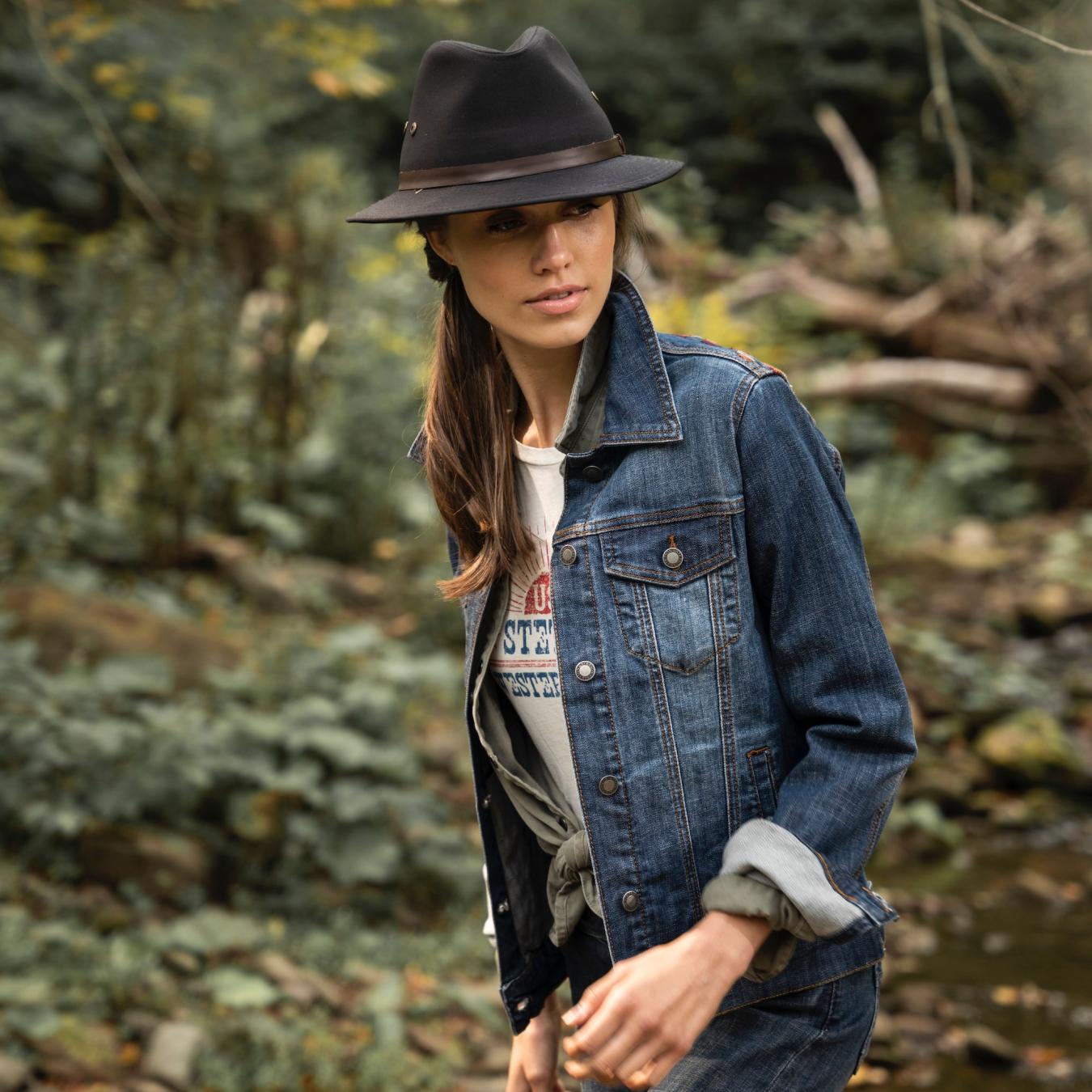 Women Jackets Stetson Western Denim Jacket Blue